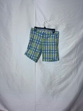 American Eagle Outfitters Plaid Shorts in Blue & Green